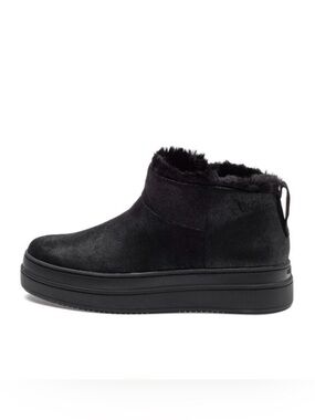 NWT J/SLIDES NIA Black Metallic Brushed Suede